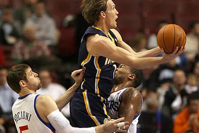 The Pacers shot 51 percent from the field against the 76ers. (Yong Kim/Staff Photographer)