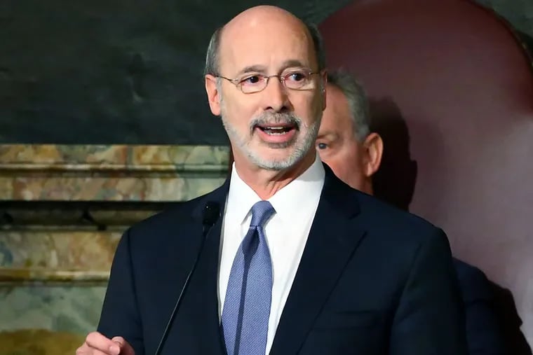 Gov. Wolf delivers his budget address for the 2016-17 fiscal year to a joint session of the Pennsylvania House and Senate at the State Capitol in Harrisburg on Tuesday, Feb. 9, 2016.