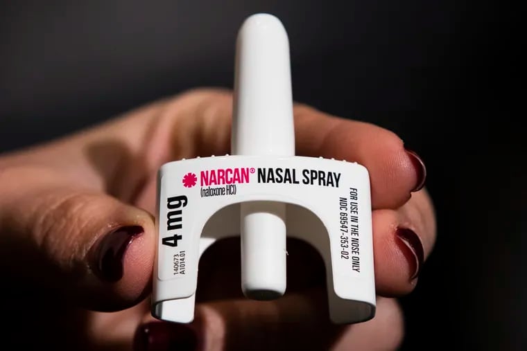 The overdose-reversal drug Narcan. The city saw 1,413 fatal overdoses in 2022, its highest ever.