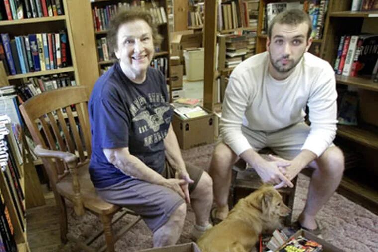 Sallie Murphy and grandson Zachariah Murphy, 23, are creating the Loft of Mullica Hill, a bookstore with space for vendors of antiques or other merchandise. (Elizabeth Robertson / Staff Photographer)