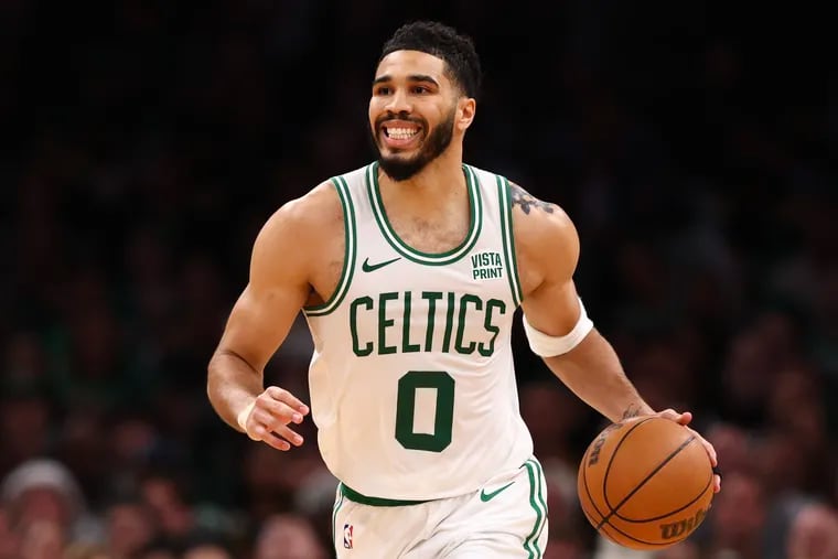 Jayson Tatum was the only Celtics player who played well in Game 2, and he'll need to an assertive offensive effort for Boston to bounce back in Game 3. (Photo by Maddie Meyer/Getty Images)