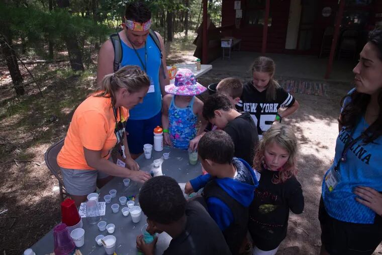 Arts and crafts time at Camp No Worries, June 29th, 2017. The Burlington County camp was created nearly two decades ago to give sick children a place just to have fun and be kids.