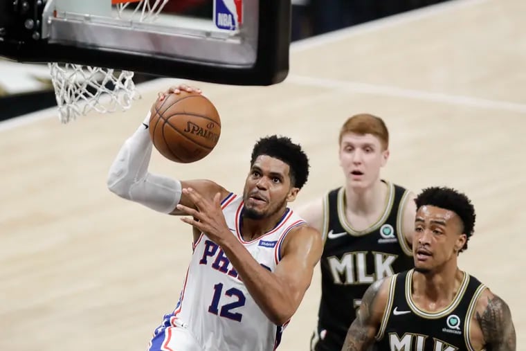 Tobias Harris averaged 19.5 points this season for the Sixers. He's reportedly been involved in a trade offer to the Rockets, but sources say the the two teams never spoke.