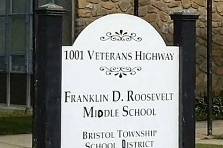 Franklin D. Roosevelt Middle School in Bristol. (Bristol Township School District)