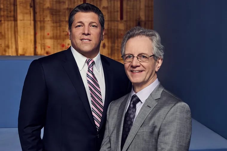 JP Dellacamera (right) with his Fox broadcast partner Tony Meola.