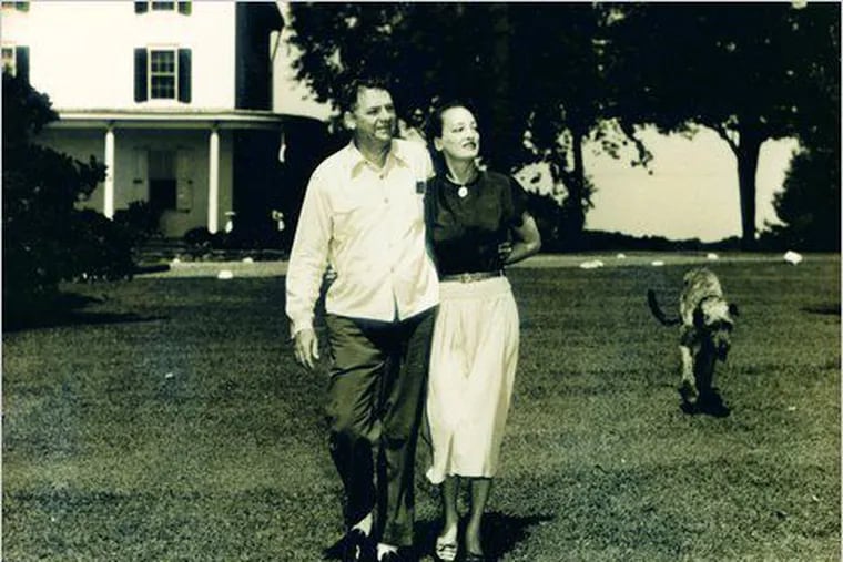 Oscar Hammerstein and his wife Dorothy pictured at Highland Farms, the home they purchased in Bucks County in 1940.