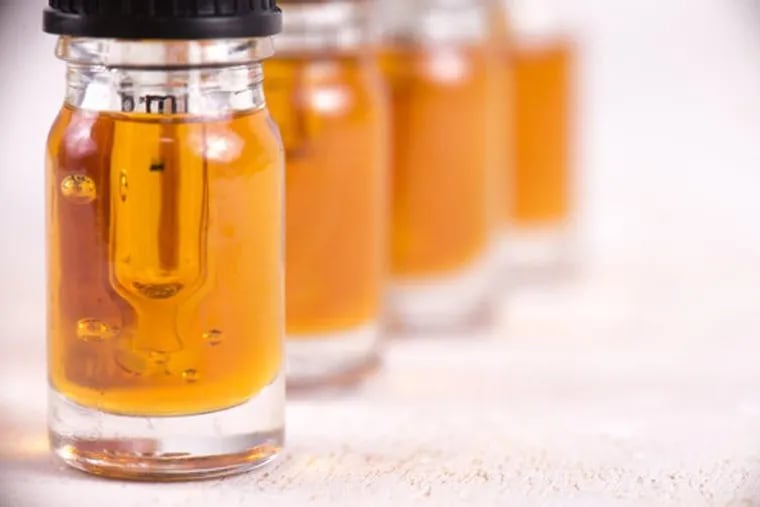 Small vials of CBD, which some believe could be an effective treatment for many ailments.