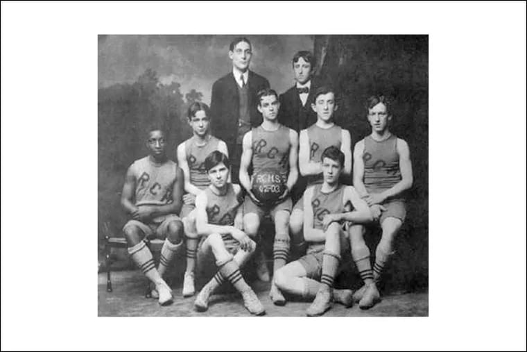 Coach Billy Markward and his 1902 Roman Catholic team, Philadelphia’s first integrated high school basketball team.