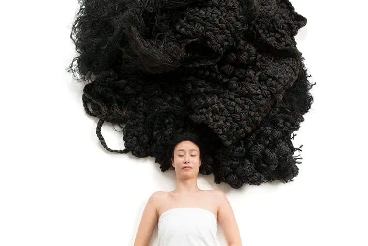 Michigan-based visual artist Yuni Kim Lang explores themes of weight, mass, accumulation, hair, and cultural identity with her works. Her project "Comfort Hair" is a live sculpture inspired by a gache, a big wig worn by high class Korean women.