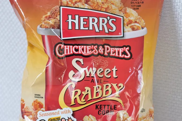 Herr’s and Chickie’s and Pete’s Sweet and Crabby Kettle Corn.
