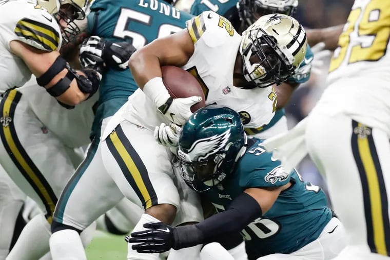 Mark Ingram had two touchdowns against the Eagles the first time around.