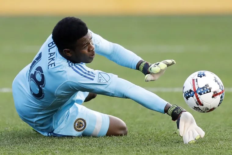 Philadelphia Union goalkeeper Andre Blake made eight saves in a scoreless draw at the New York Red Bulls.