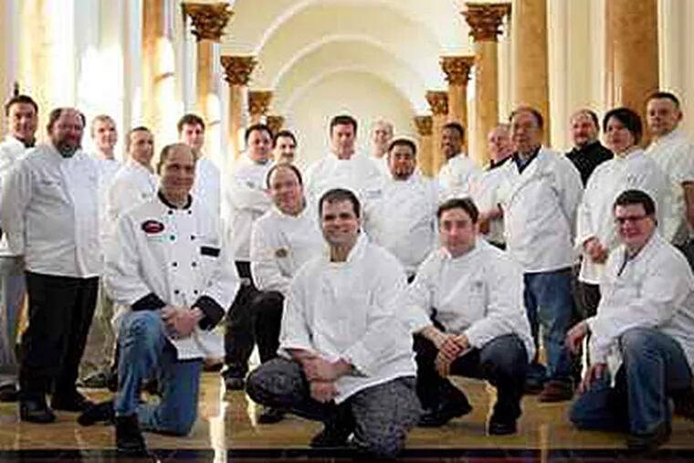 Participants in the 2007 South Jersey Hot Chefs' Restaurant Week pose for a picture. (File)