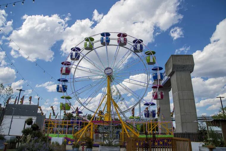 Skelly’s Amusements Inc. has set up a mini country fair, complete with a Ferris wheel, at Penn’s Landing for a 10-week run starting this weekend and running through the Labor Day holiday.