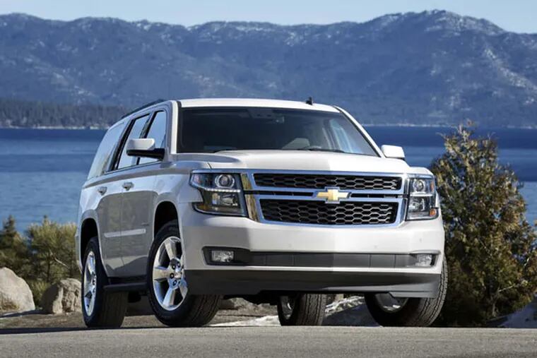 2015 Chevrolet Tahoe front shows the all-new refined and precisely sculpted design. (Chevrolet/MCT)