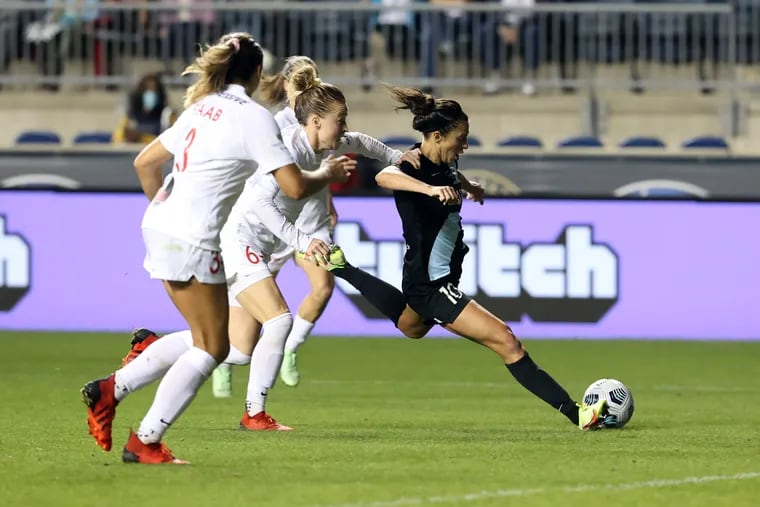 Gotham FC's game against Washington at Subaru Park last year was a celebration for Carli Lloyd ahead of her retirement from playing,