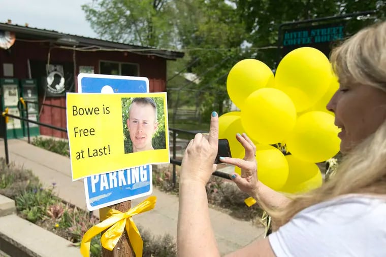 A sign outside a coffee shop in Bowe Bergdahl's hometown of Hailey, Idaho, celebrates his release. Singer Carole King is among those scheduled to perform at a homecoming party.
