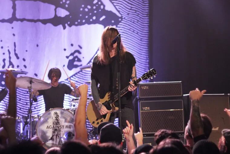 Singer Laura Jane Grace performs with Against Me! at  Union Transfer.