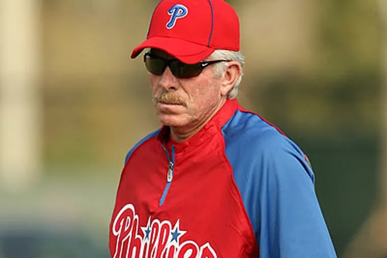 Mike Schmidt made his annual appearance as a guest instructor at Phillies spring training yesterday. (Yong Kim/Staff Photographer)