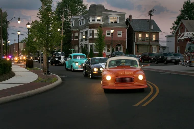 Lansdale Township, Montgomery County replaced its streetlights with LED lights in a collective purchasing program through the Delaware Valley Regional Planning Commission. The new lights shone at this month's classic car parade.