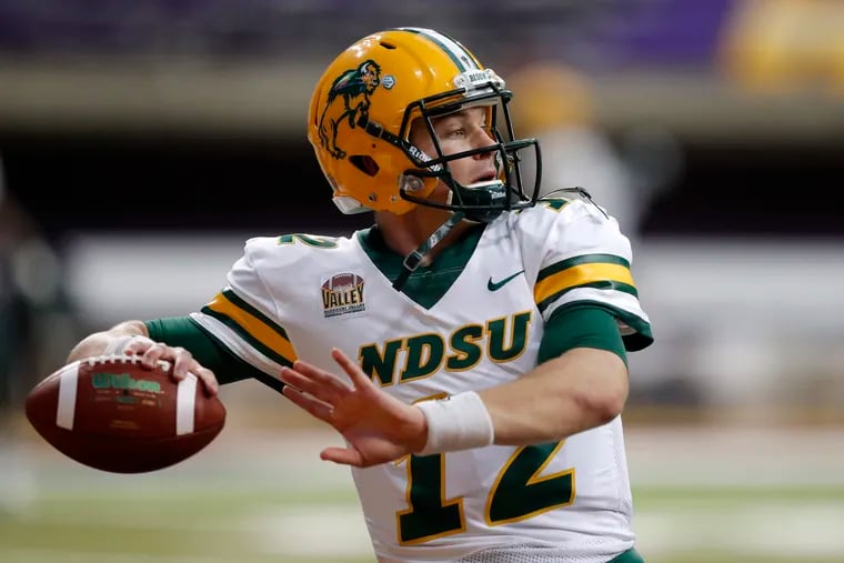North Dakota State quarterback Easton Stick is projected to get drafted in the final two rounds.