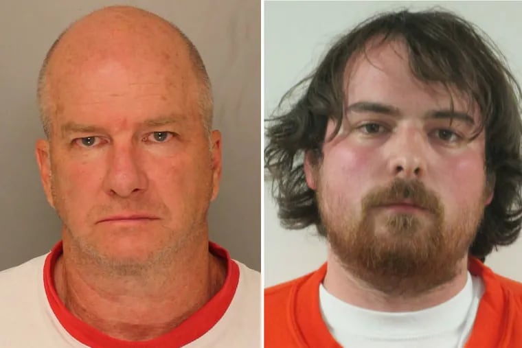 Lawrence W. Jamieson Jr. (left) and John Christopher Brown (right) have been arrested on sex trafficking, child pornography and related charges.