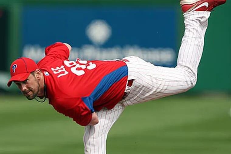 Cliff Lee allowed two runs in two innings in his first spring training start. (Yong Kim/Staff Photographer)