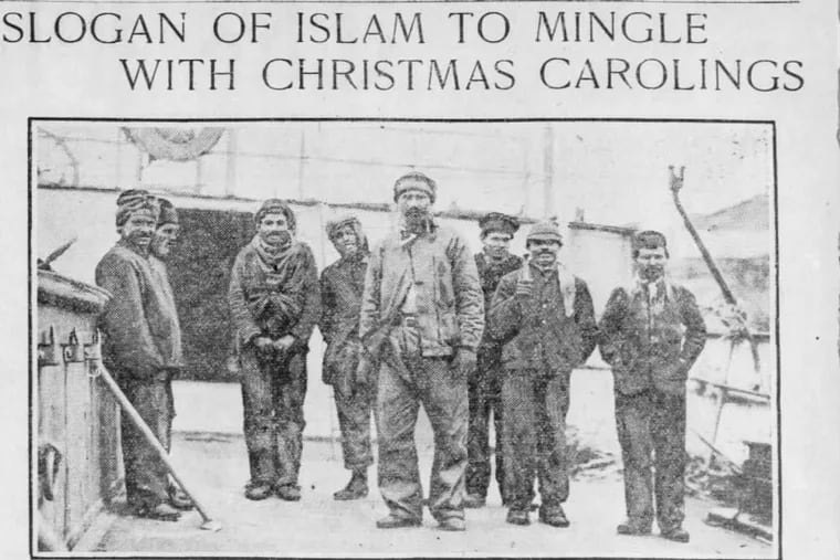 A Philadelphia Inquirer article dated Dec. 25, 1903, that mentions Muslim South Asian sea workers celebrating Eid on the same day as Christmas.