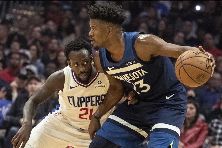 New Sixer Jimmy Butler (right).