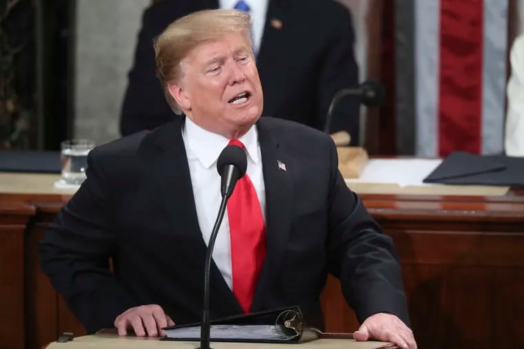 President Donald Trump delivers his State of the Union address to a joint session of Congress on Tuesday.