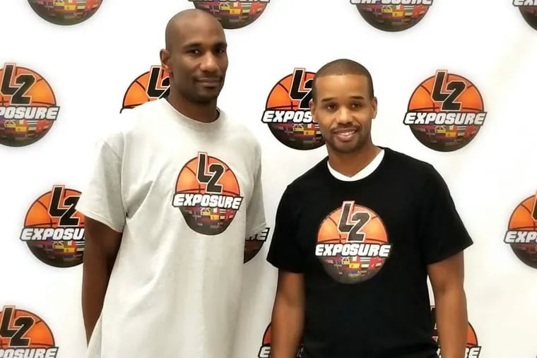 Former Temple basketball stars Lynard Stewart (left) and Lynn Greer recently held an exposure camp for local players looking to play professionally overseas as they had.