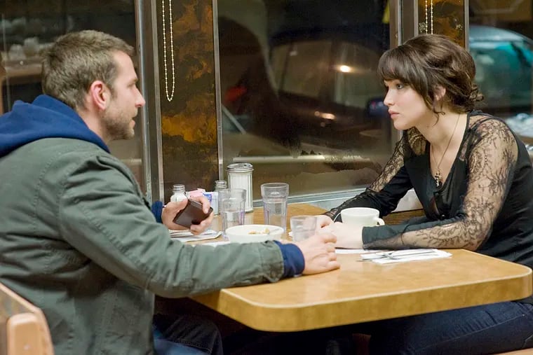 Bradley Cooper and Jennifer Lawrence in a scene from Silver Lining Playbook filmed at the Llanerch Diner in Upper Darby Township.