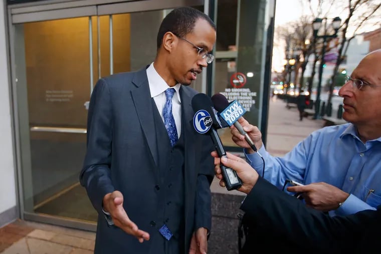 Chaka "Chip" Fattah Jr. leaves the federal courthouse Wednesday, Nov. 4, 2015.
