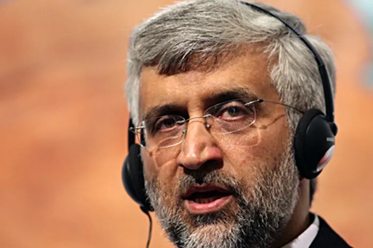 Saeed Jalili, Iran's chief nuclear negotiator, after talks with six world powers in Istanbul, Turkey, last week. BURHAN OZBILICI / AP