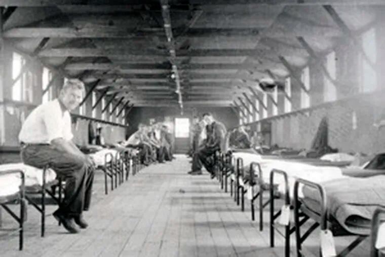 Civilian Conservation Corps workers take a break in the barracks at Bass River State Forest. &quot;I wish I could meet a few of the boys again,&quot; said John Nisky, 92, who provided this photograph.