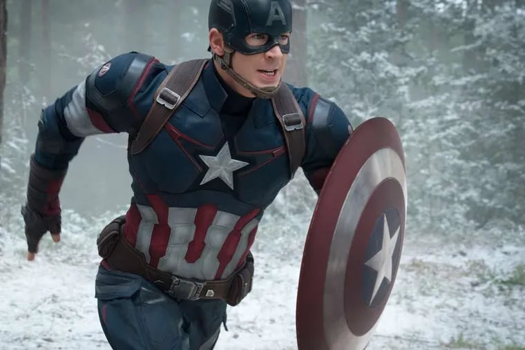 Get 'em, Cap!: Chris Evans in "Avengers: Age of Ultron."