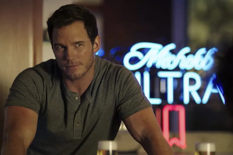 This image released by Anheuser-Busch shows actor Chris Pratt in a scene from a Michelob Ultra commercial. Pratt, the star of the &quot;Jurassic World&quot; and &quot;Guardians of the Galaxy&quot; film franchises, made his advertising debut on Super Bowl Sunday