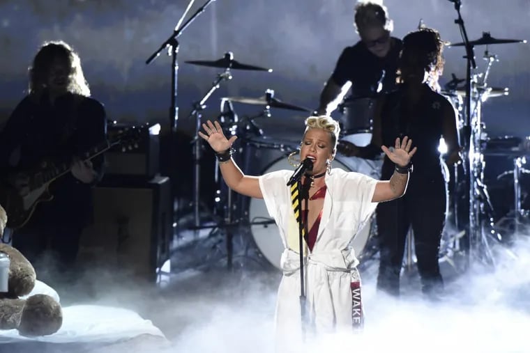 Pink performing in August at the MTV Video Music Awards.