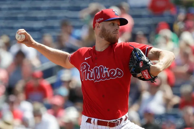 Phillies pitcher Zack Wheeler throws  in the second inning against the Minnesota Twins on Tuesday.