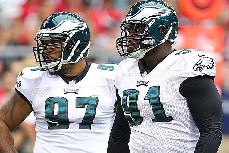 Fletcher Cox (91) has the skill set to thrive in a 3-4 scheme. (Paul Connors/AP file)