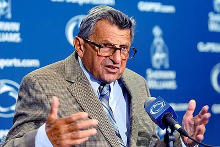 Many are speculating that this may be Joe Paterno's final season at Penn State. (AP Photo/Pat Little)