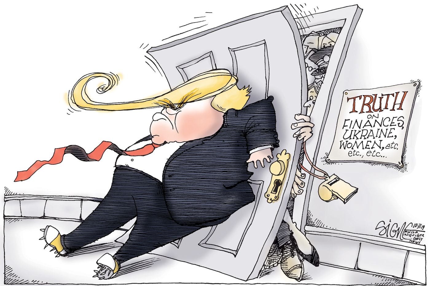Image result for Trump impeachment cartoon November 2019"