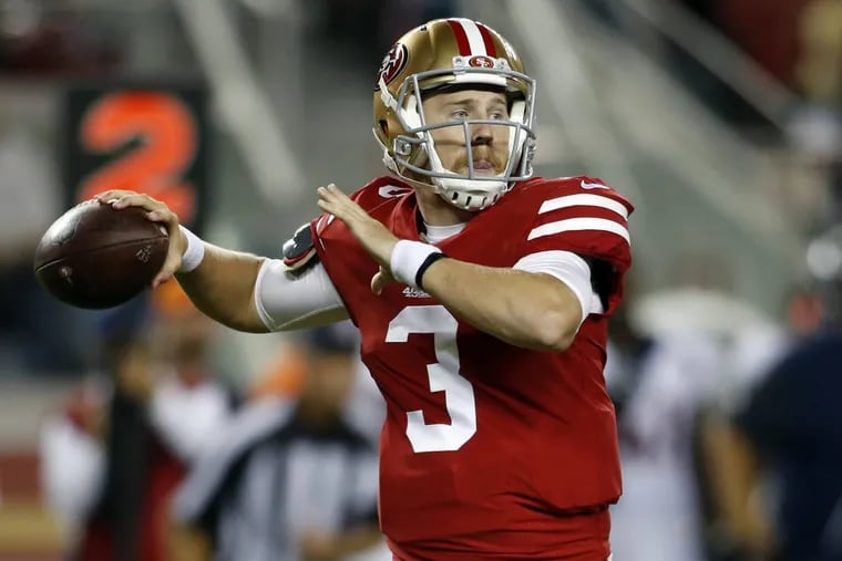 Rookie C.J. Beathard will start at quarterback for the 49ers.