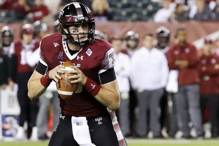 Temple quarterback Frank Nutile has the Owls one game away from bowl eligibility.
