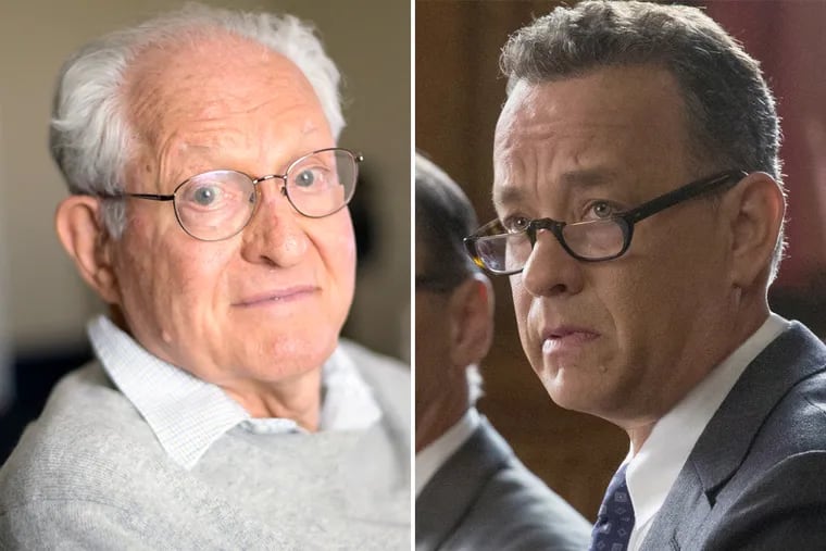 As a student in 1961, Swarthmore College professor emeritus Frederic Pryor (left) was arrested in East Germany and charged with espionage. In "Bridge of Spies," Tom Hanks plays New York lawyer James Donovan, recruited by a CIA operative to negotiate the release of Pryor and a captured U-2 pilot.
