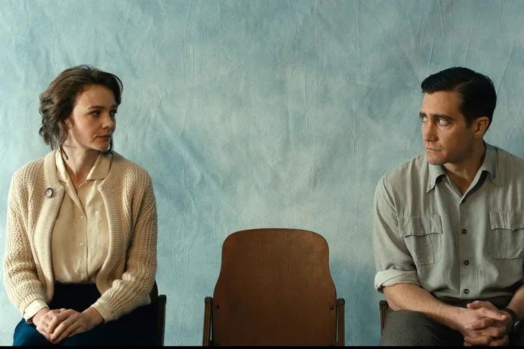 Carey Mulligan, left, and Jake Gyllenhaal in a scene from 'Wildlife.'