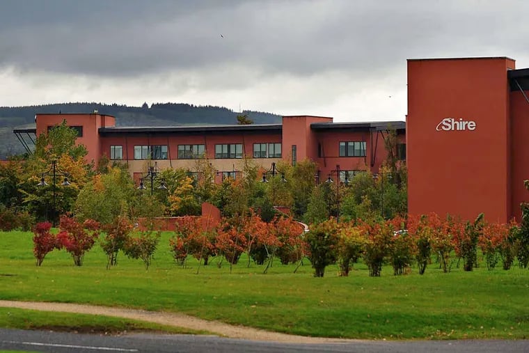 Shire Plc's offices, right, stand at the Citywest Business Campus in Dublin, Ireland, on Wednesday, Oct. 15, 2014. AbbVie Inc. is considering scrapping the planned 32.4-billion-pound ($51.5 billion) acquisition of Dublin-based drugmaker Shire in what would be the biggest casualty of the U.S. crackdown on so-called tax inversions. Photographer: Aidan Crawley/Bloomberg