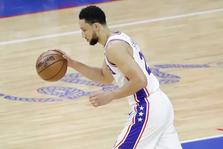 Ben Simmons is back with the Sixers, but his future with the team is still murky.