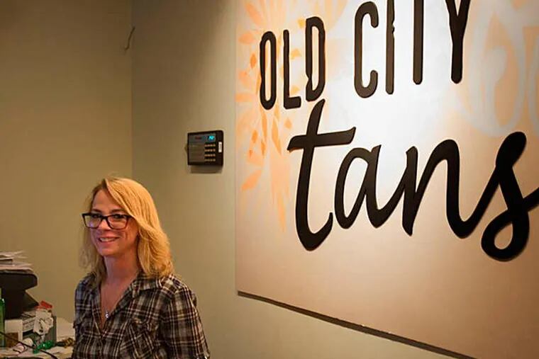 Old City Tans owner Susan Davids. (Ed Hille/Staff Photographer)
