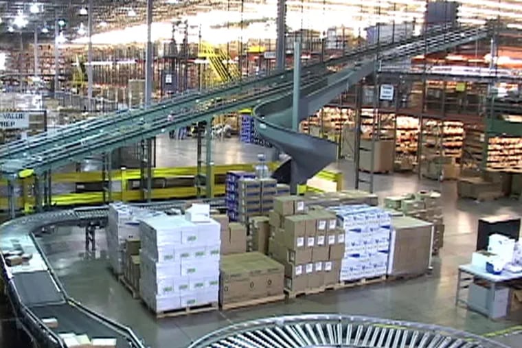 The interior of one of Radial's mammoth fulfillment centers.